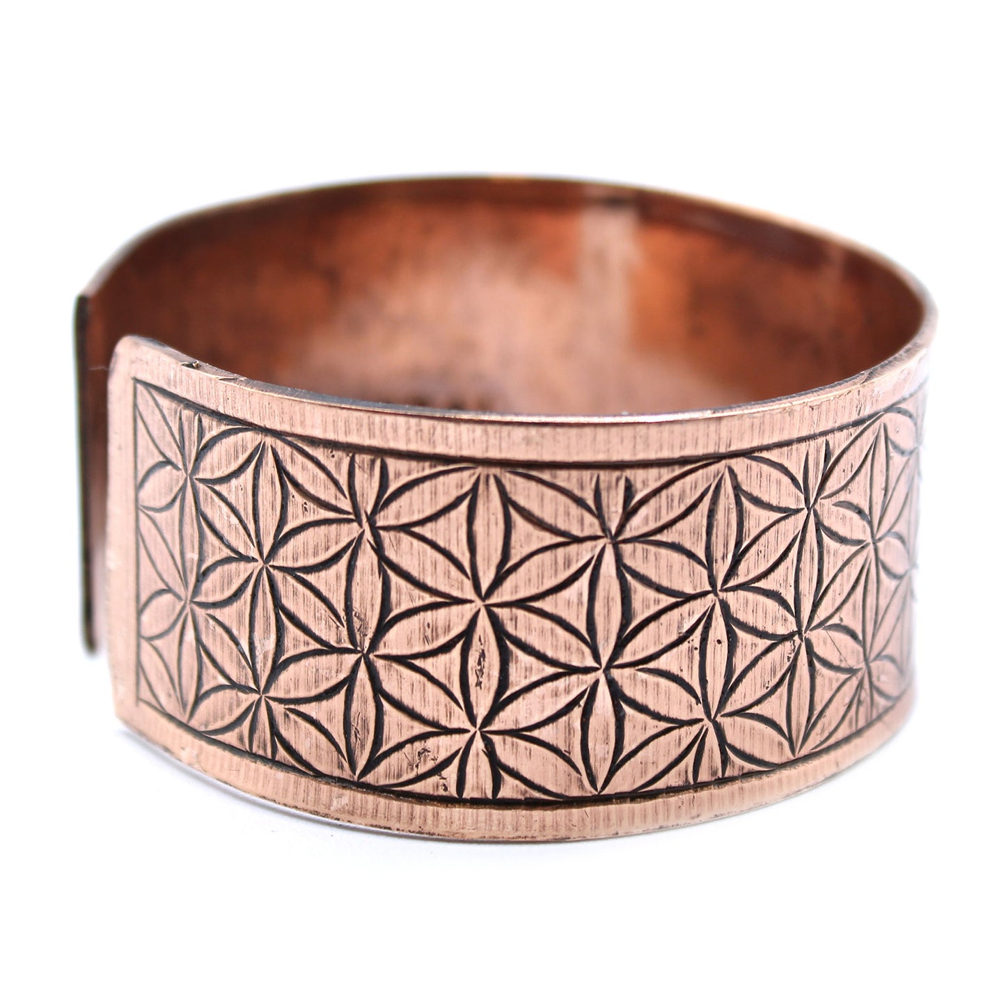 Copper Tibetan Bangle - Flower of Life