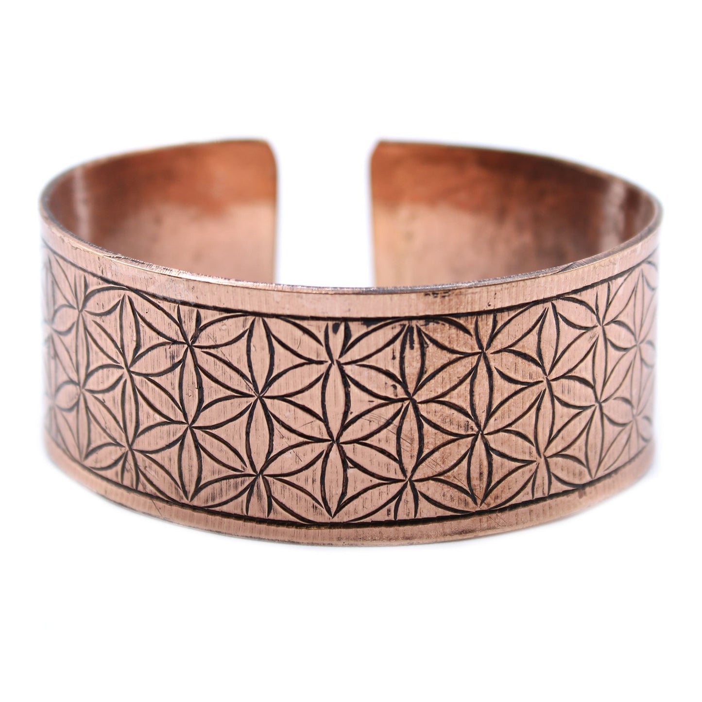 Copper Tibetan Bangle - Flower of Life