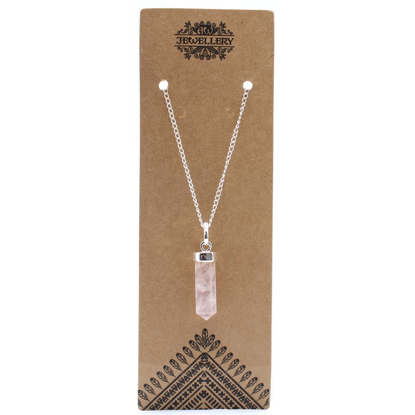 Classic Point Gemstone Pendant - Rose Quartz