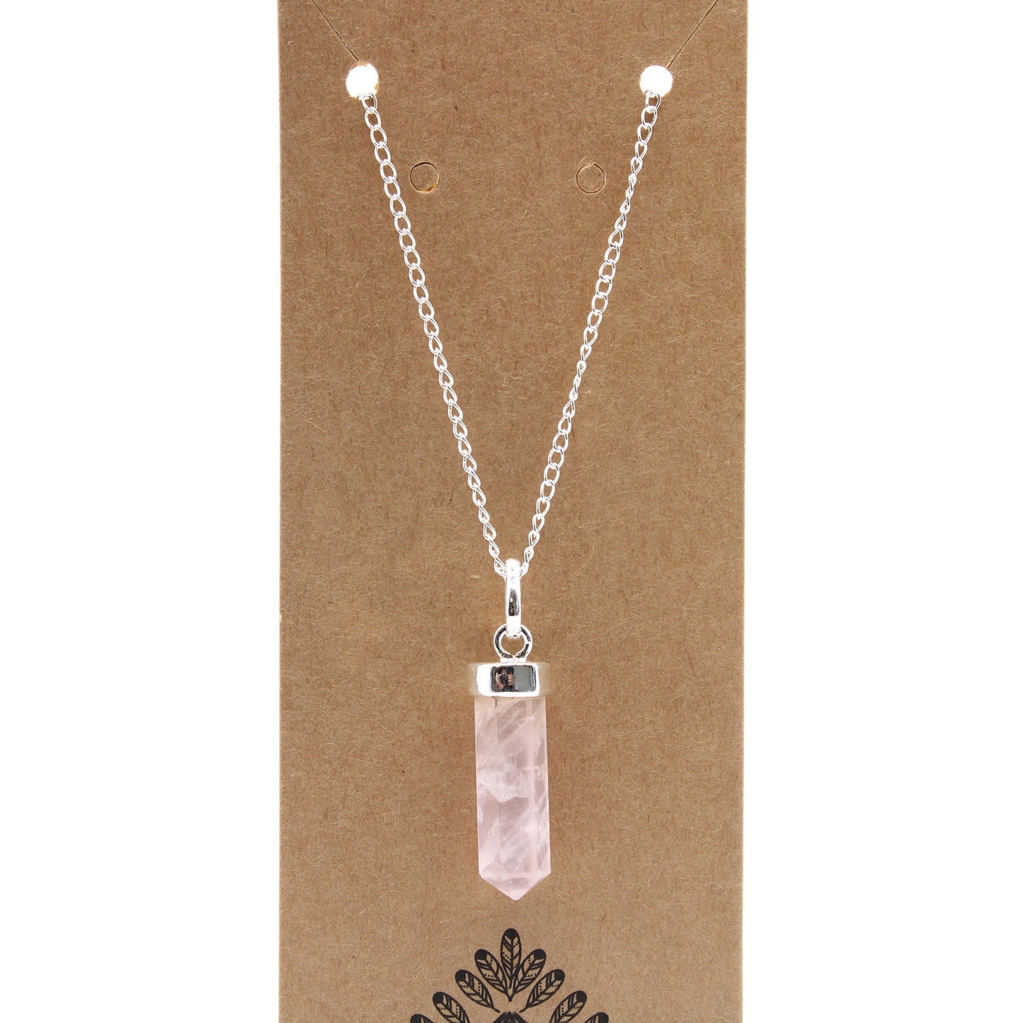 Classic Point Gemstone Pendant - Rose Quartz