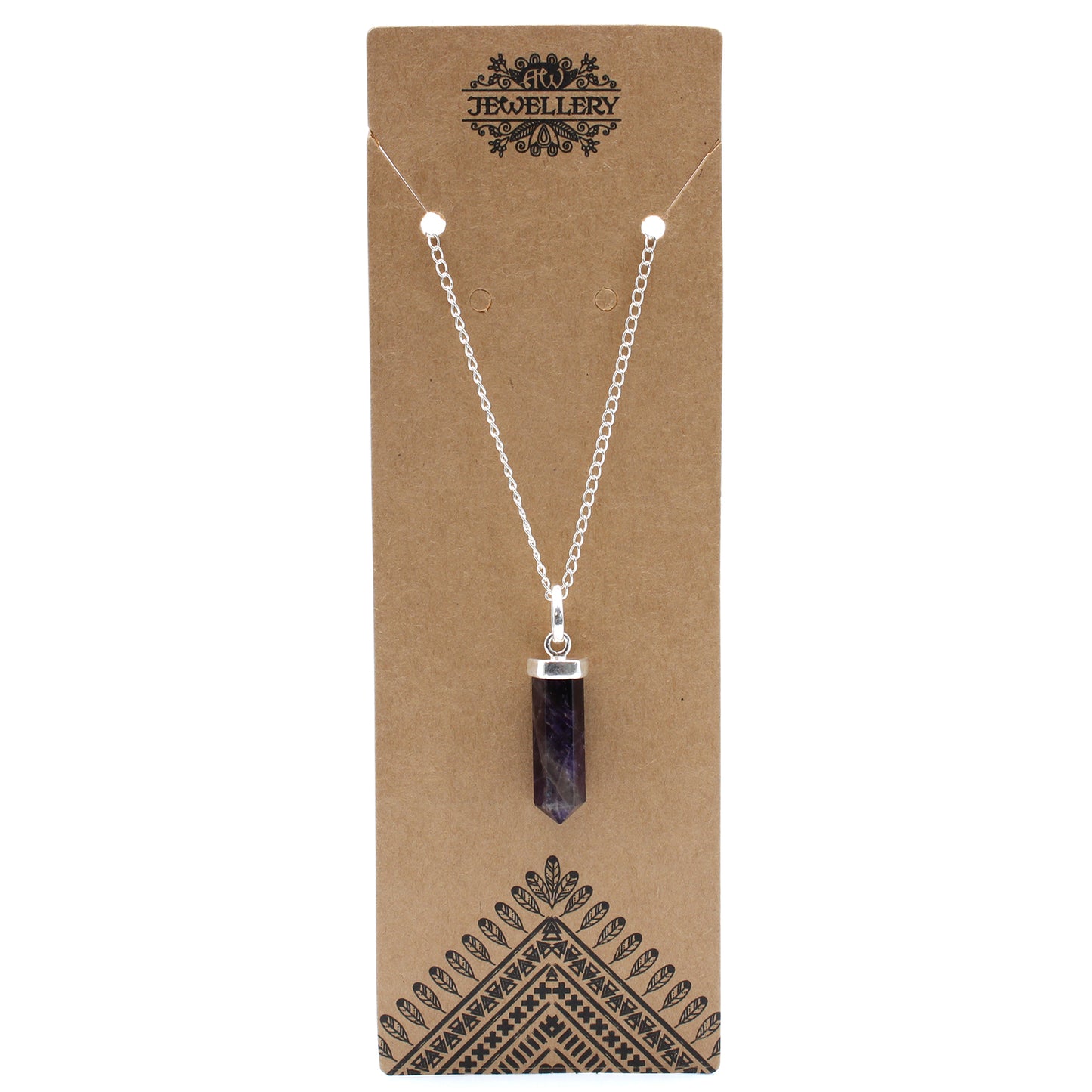 Classic Point Gemstone Pendant - Amethyst