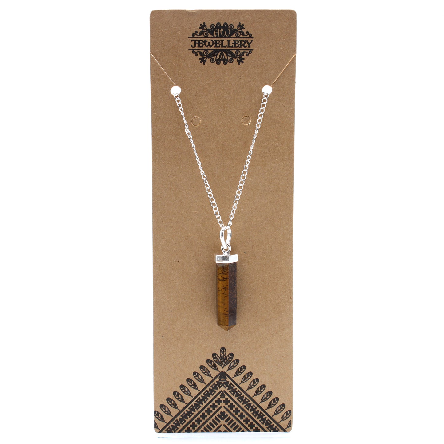 Classic Point Gemstone Pendant - Tiger Eye