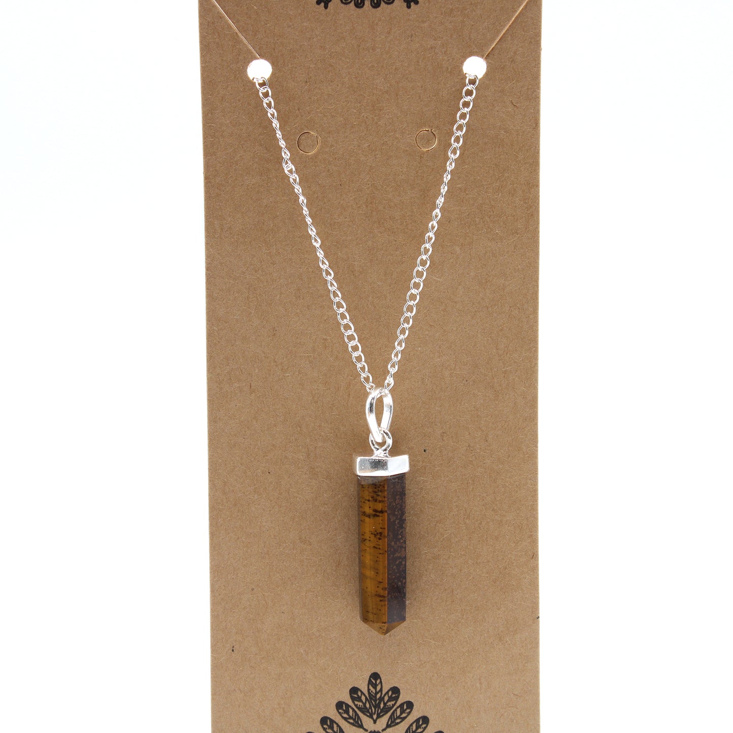 Classic Point Gemstone Pendant - Tiger Eye