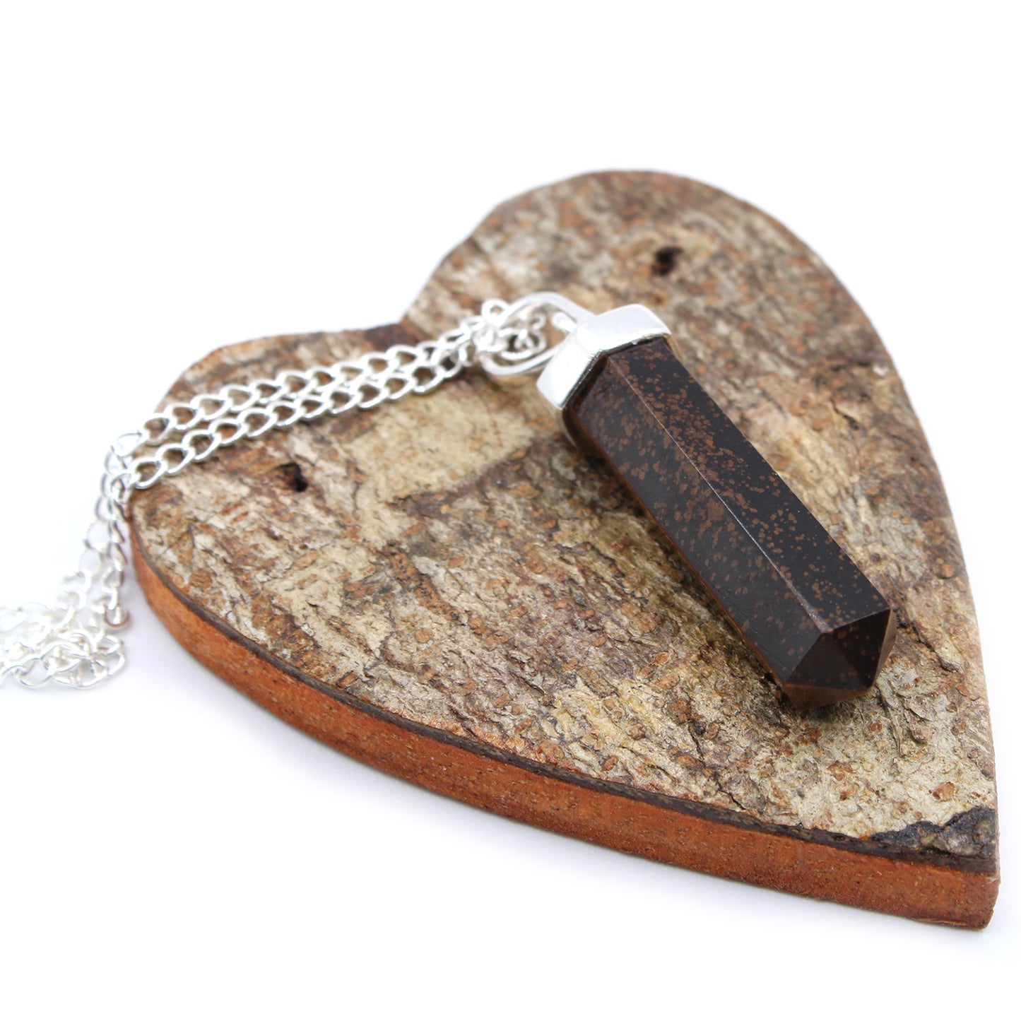 Classic Point Gemstone Pendant - Tiger Eye