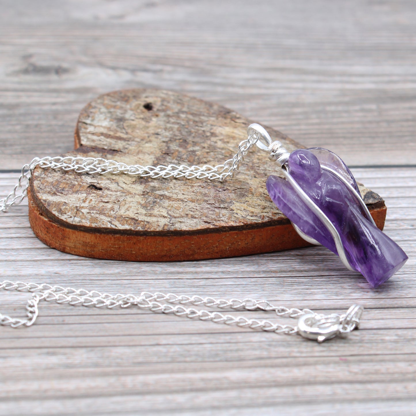 Guardian Angel Gemstone Pendant - Amethyst