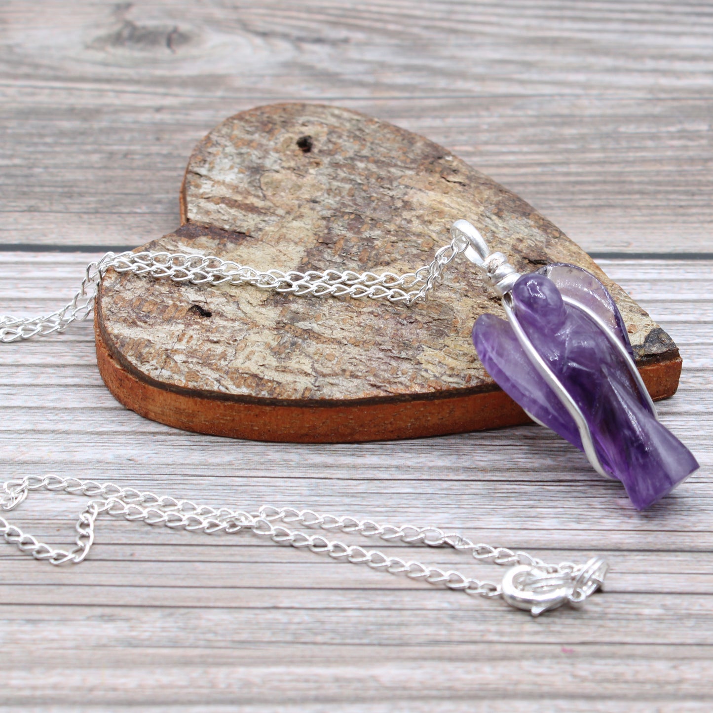 Guardian Angel Gemstone Pendant - Amethyst