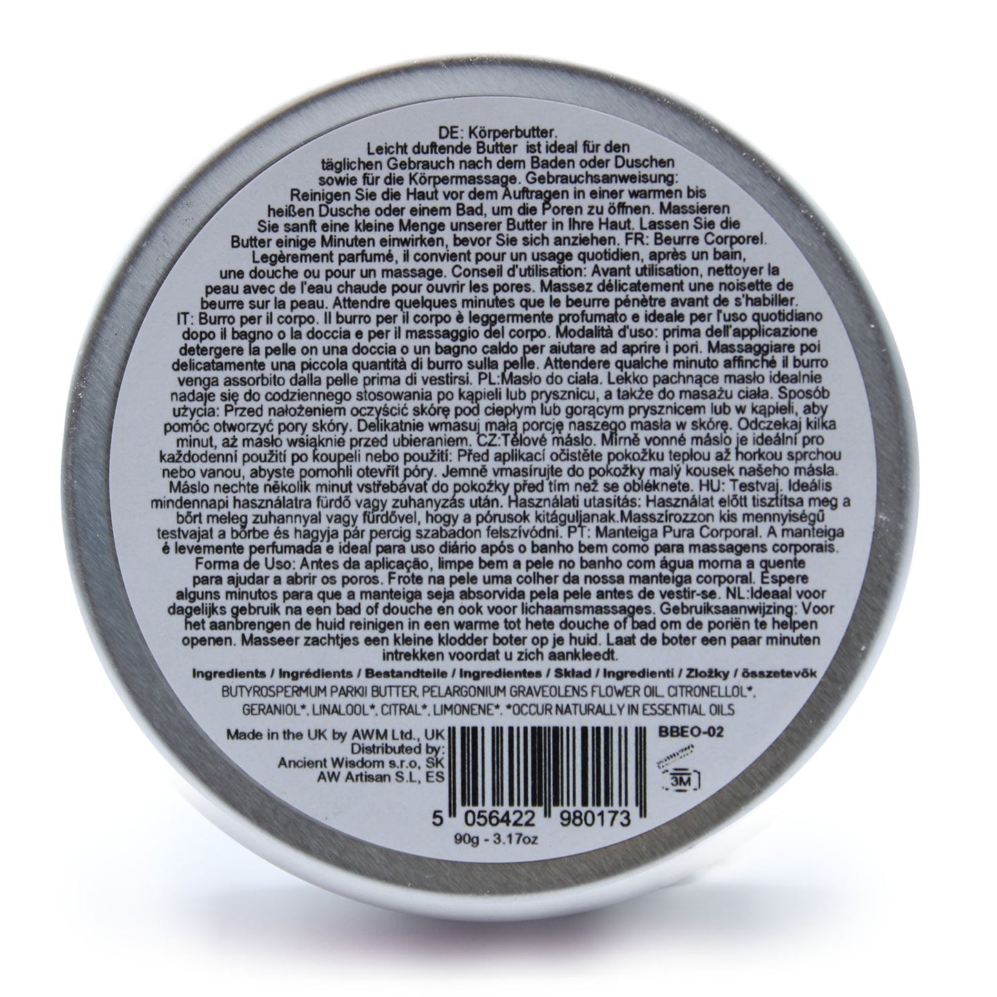 Aromatherapy Shea Body Butter 90g - Geranium