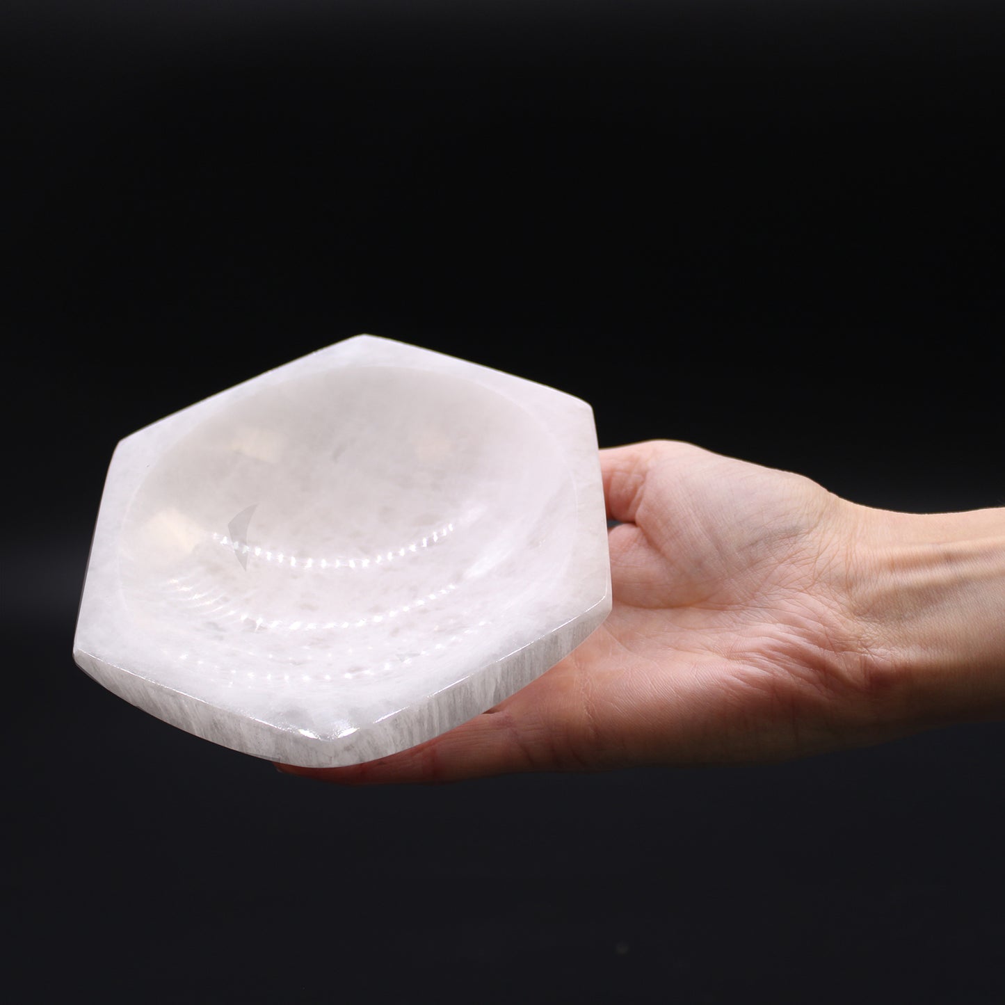 Selenite Hexagon Bowl - 15cm