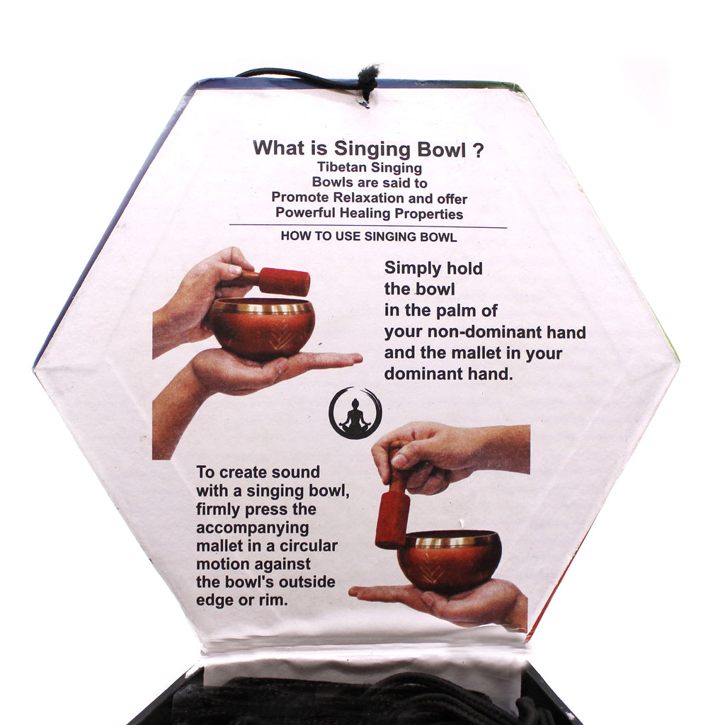 Yin & Yang Singing Bowl Set - White/Purple 10.7cm
