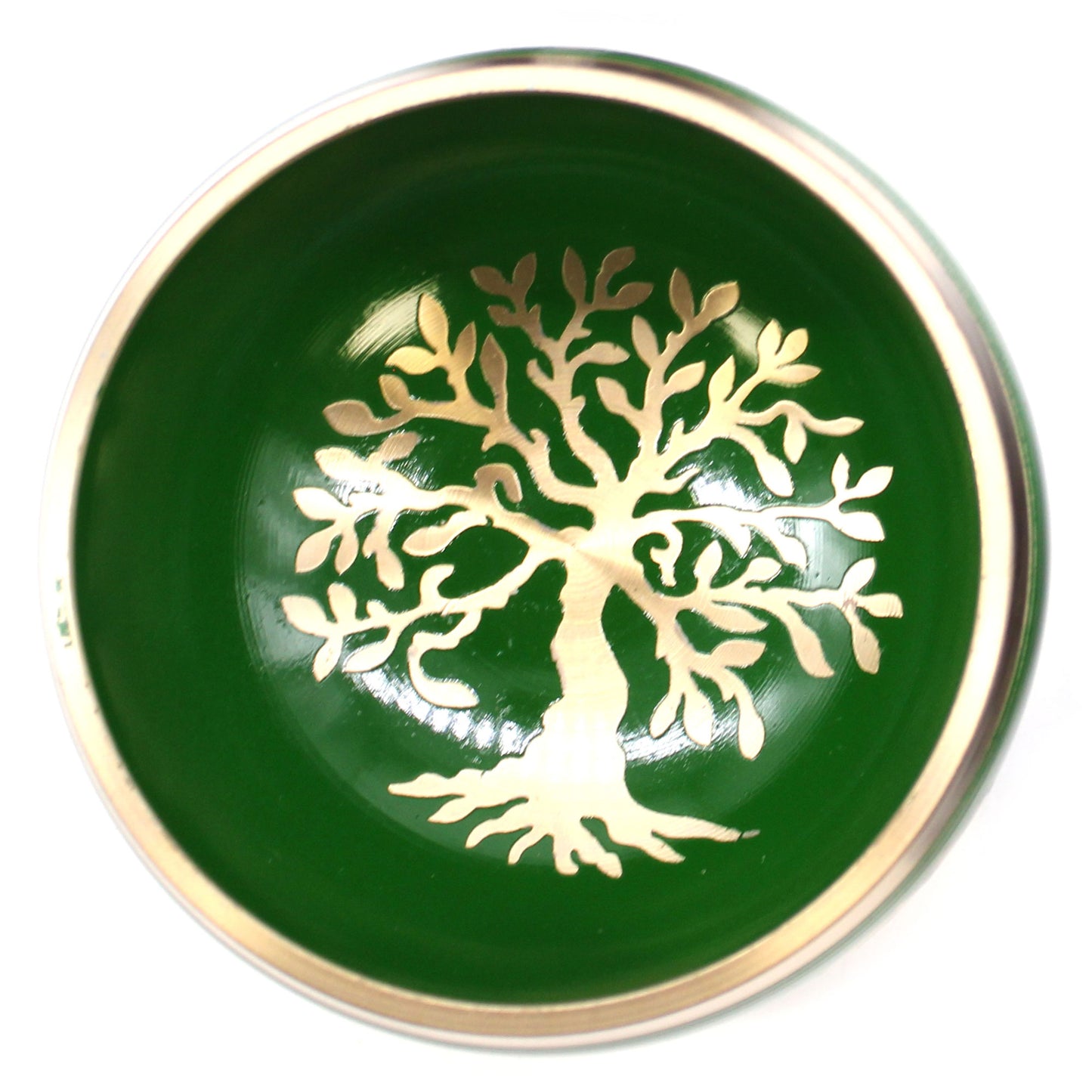 Tree of Life Singing Bowl Set - Green 10.7cm