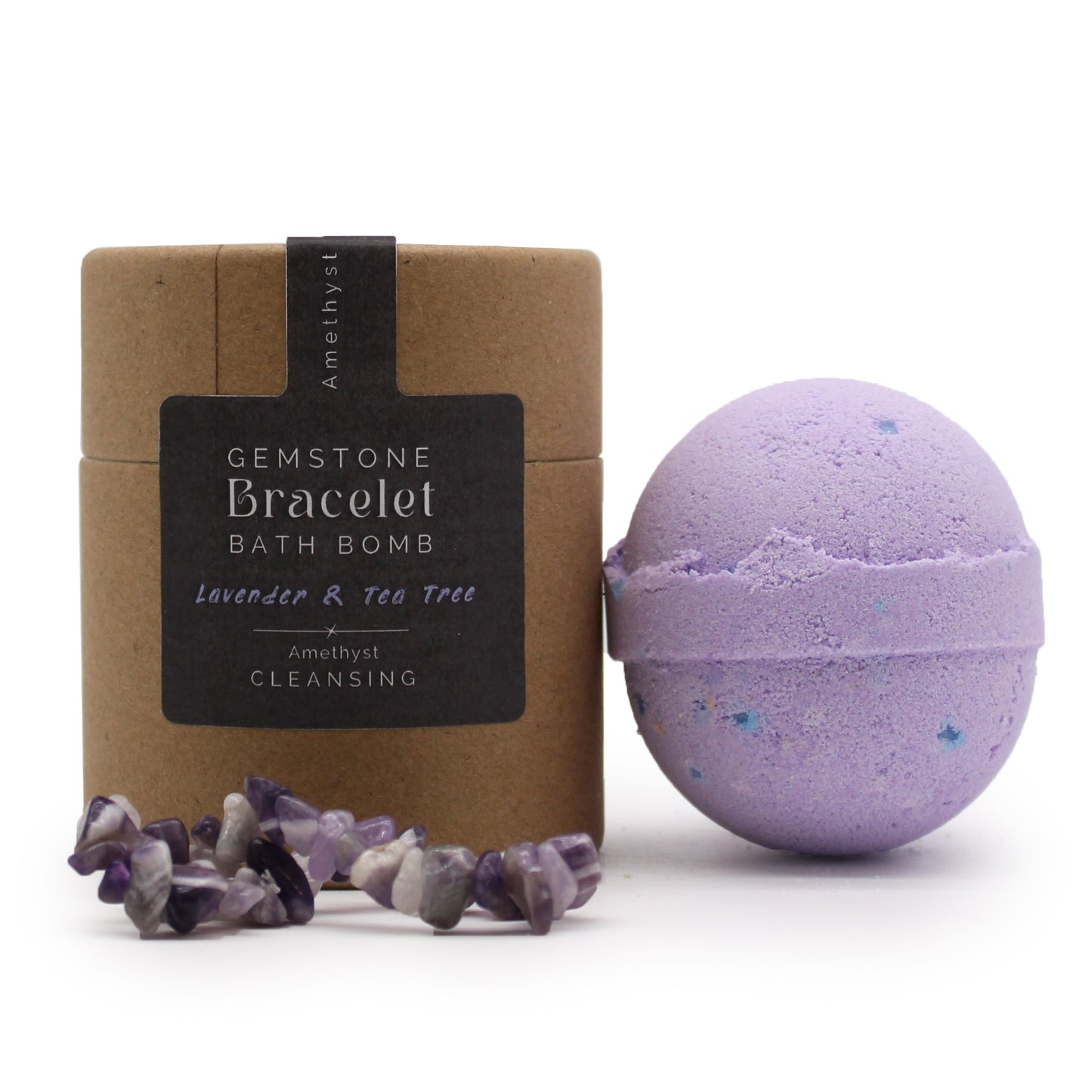 Amethyst Gemstone Bracelet Bath Bomb