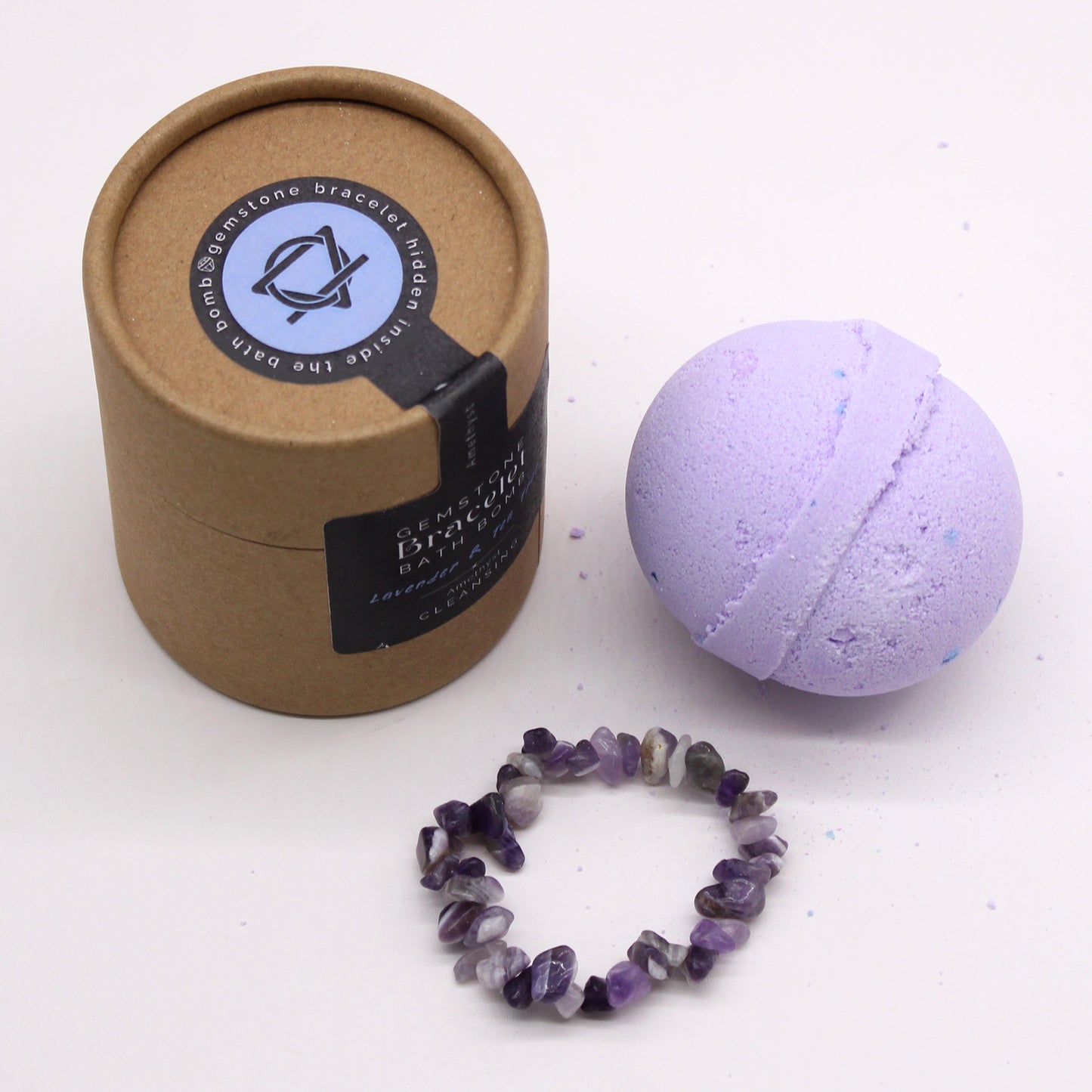 Amethyst Gemstone Bracelet Bath Bomb