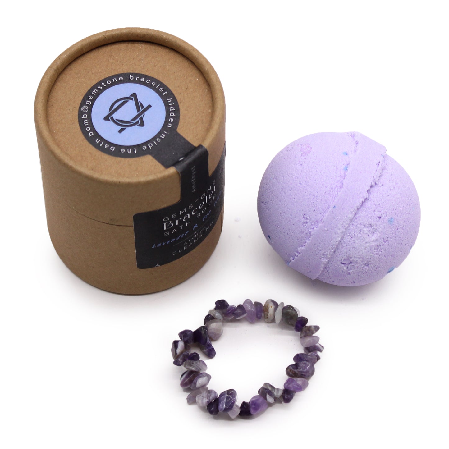 Amethyst Gemstone Bracelet Bath Bomb