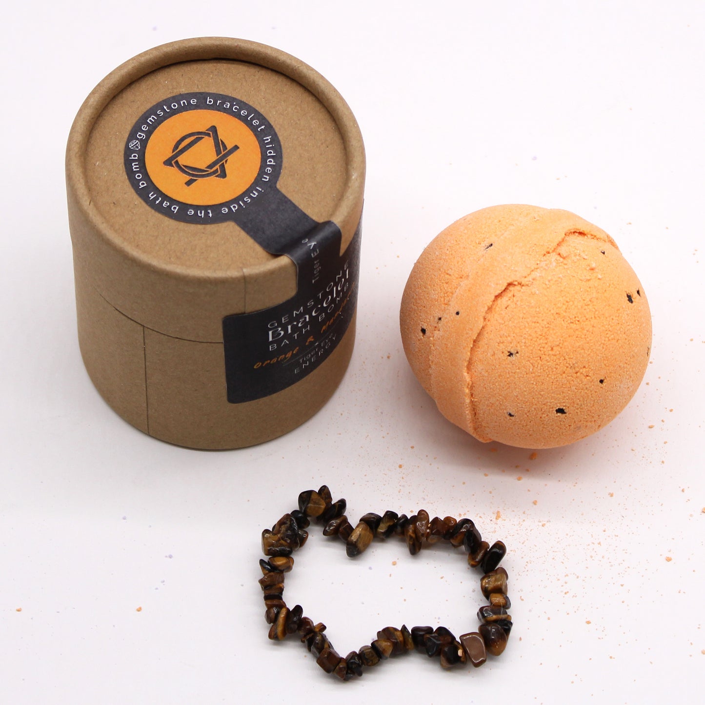 Tiger Eye Gemstone Bracelet Bath Bomb