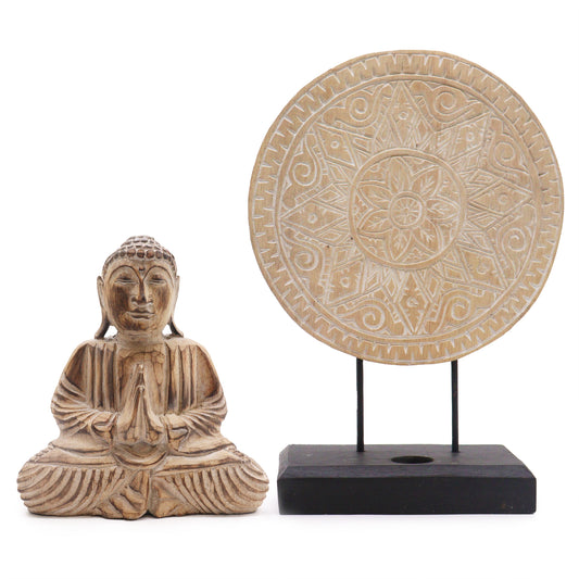 Buddha Feng Shui Set - Classic Mandala - Natural