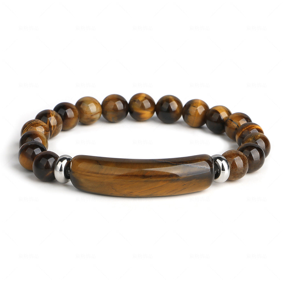 Natural Stone Bar and Beads Bracelet