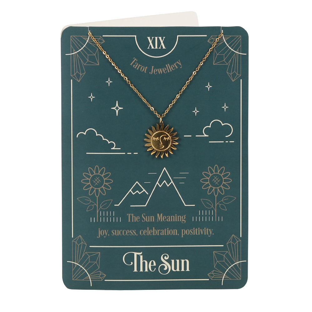 The Sun Tarot Necklace Greeting Card