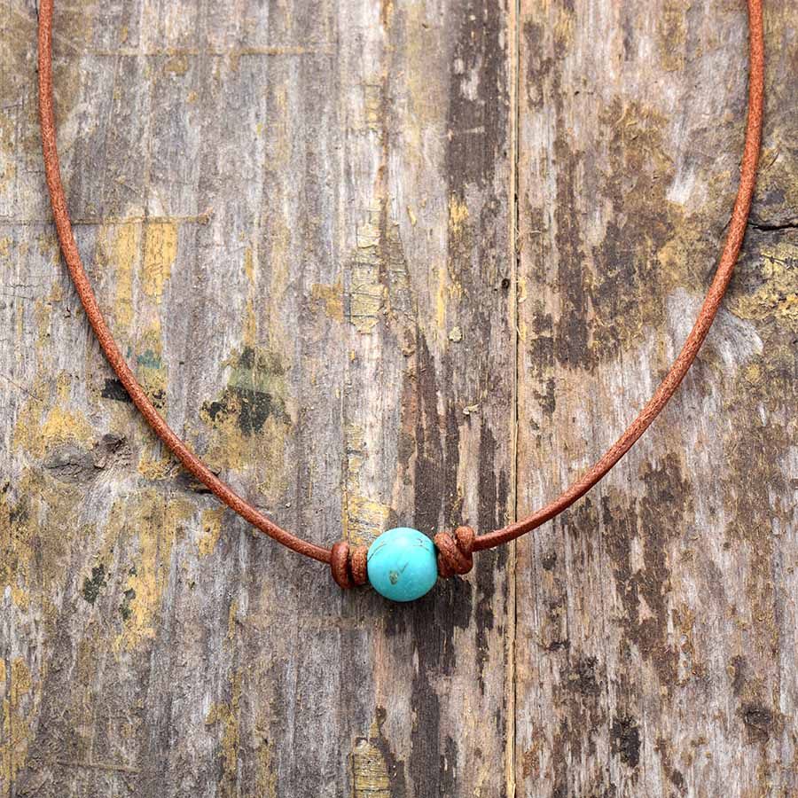 Minimalist Gemstone Bead Choker