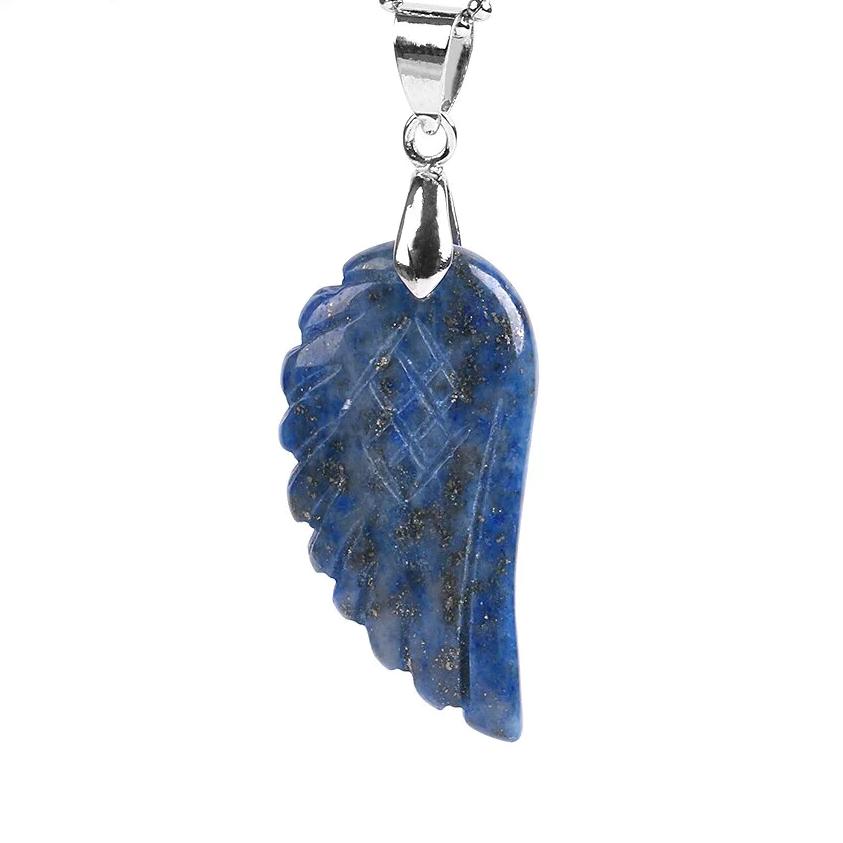 Natural Gemstone Angel Wing Necklace