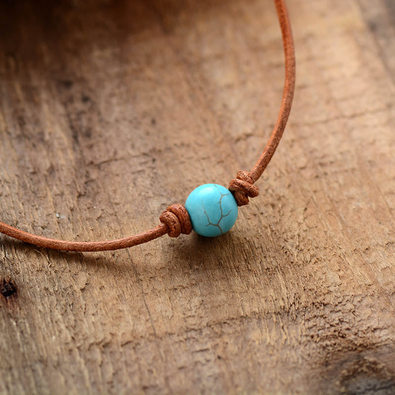 Minimalist Gemstone Bead Choker