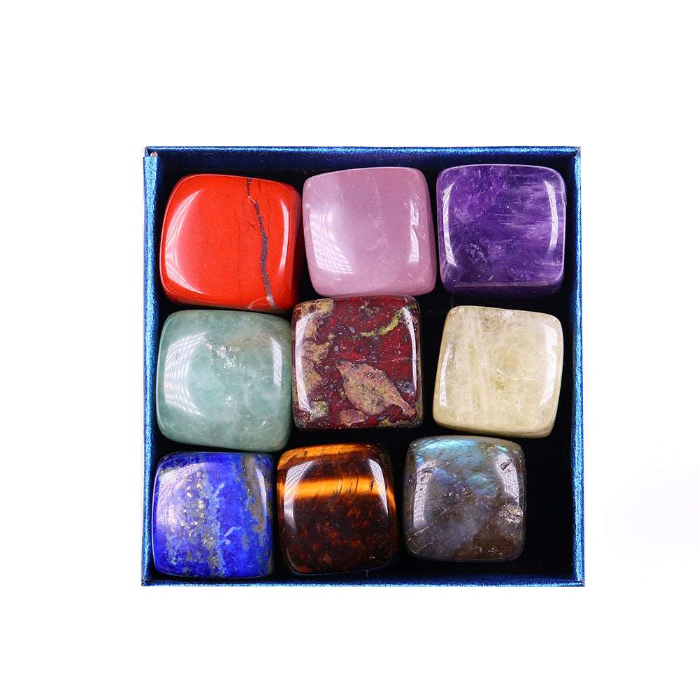 9 Piece Tumbled Crystal Block Set