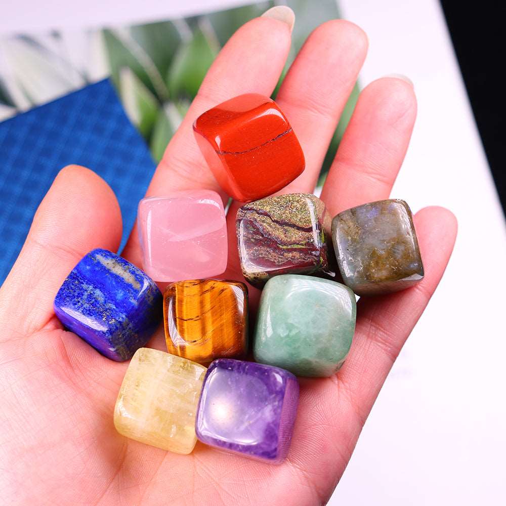 9 Piece Tumbled Crystal Block Set