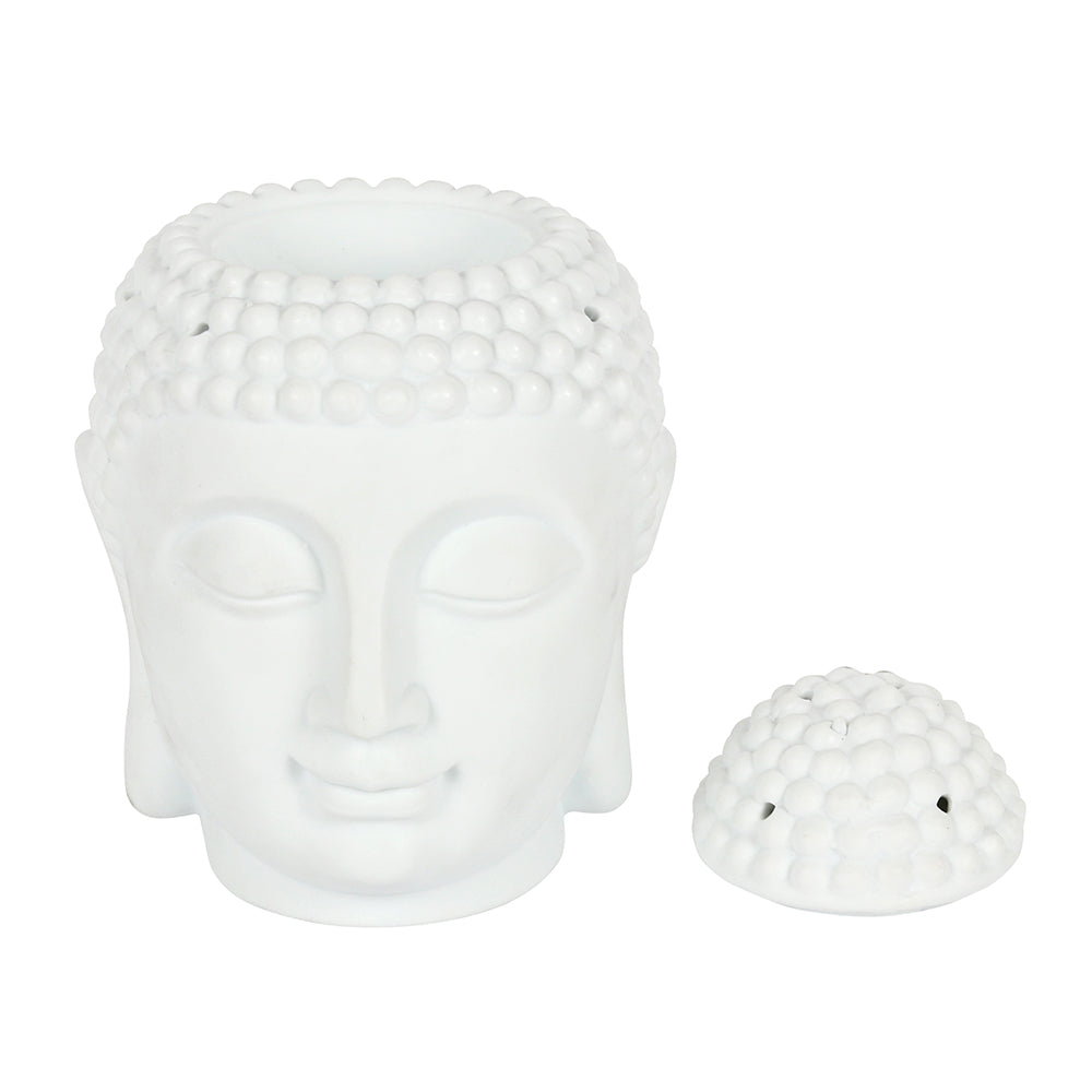 Large White Buddha Oil Burner