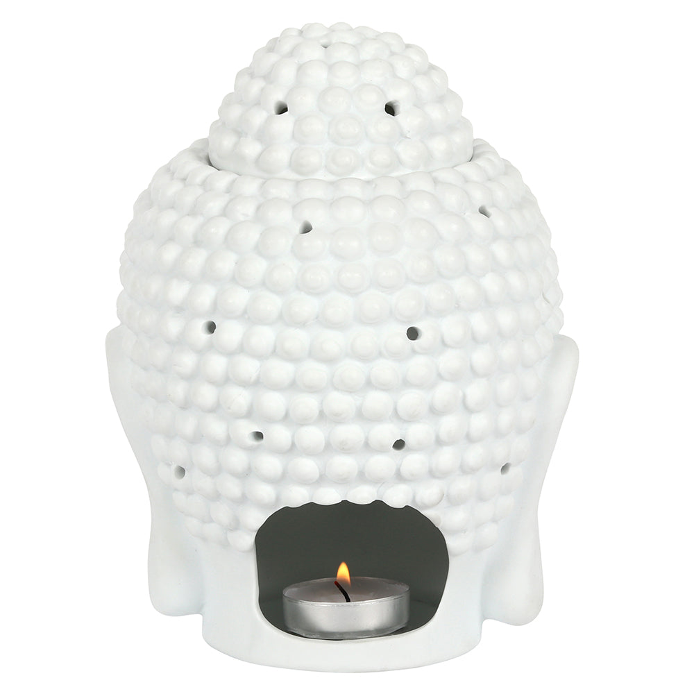 Large White Buddha Oil Burner