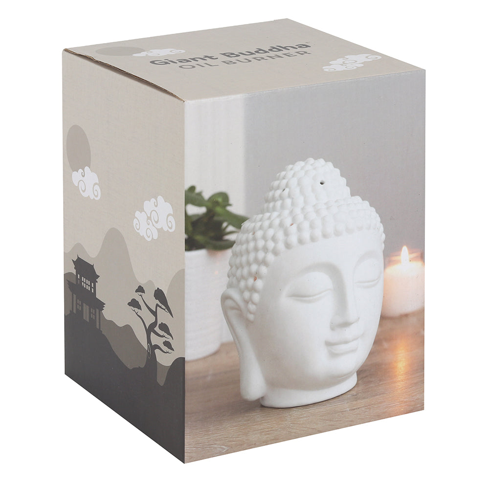 Large White Buddha Oil Burner