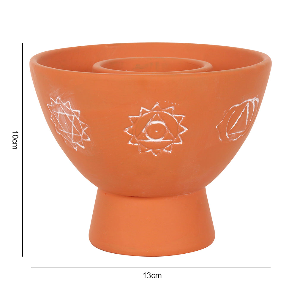 Chakras Terracotta Smudge Bowl