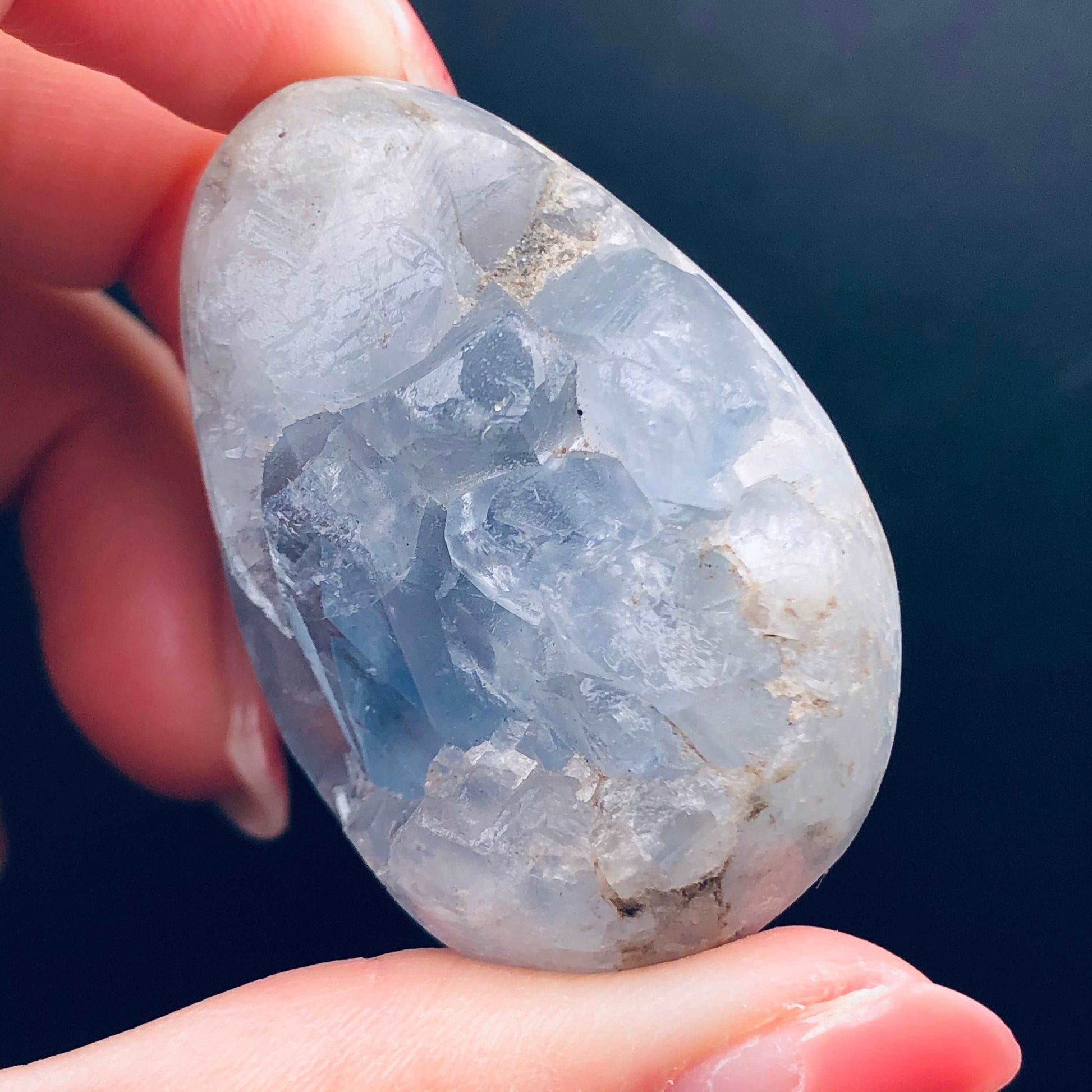 Madagascan Celestite Crystal Geode - Sky Blue