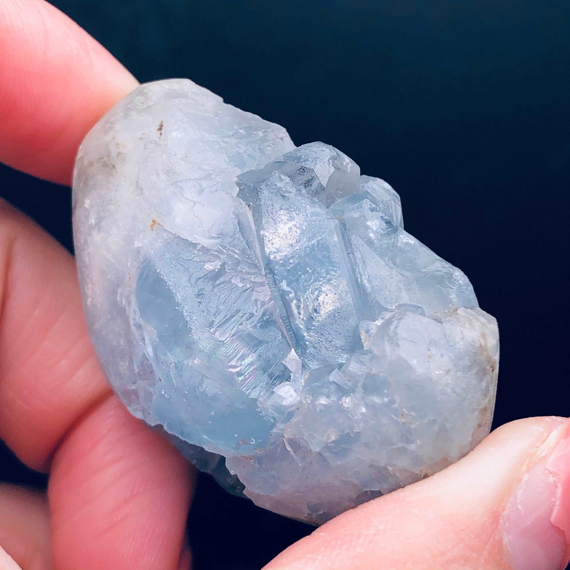 Madagascan Celestite Crystal Geode - Sky Blue