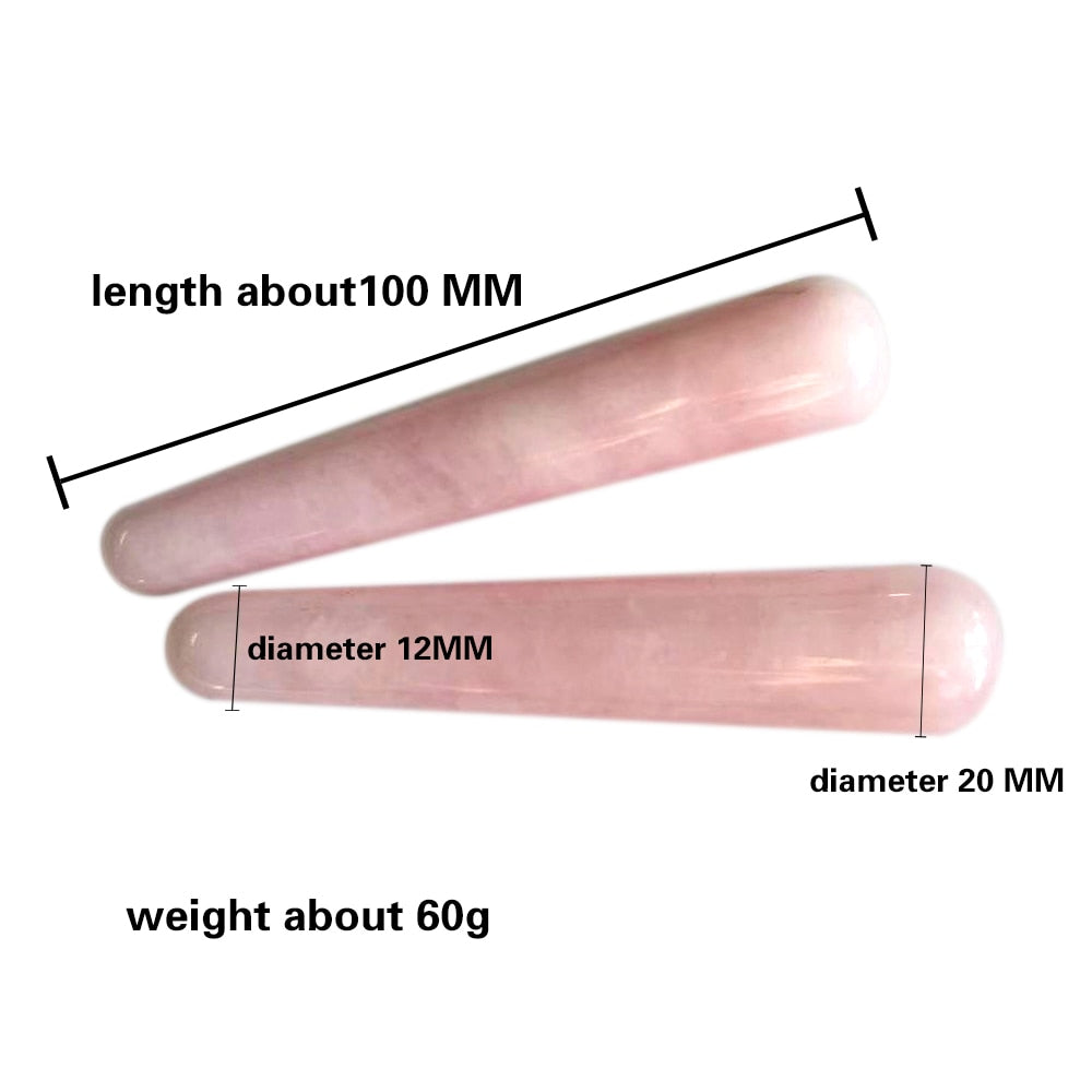 Natural Rose Quartz Gua Sha Massage Wand