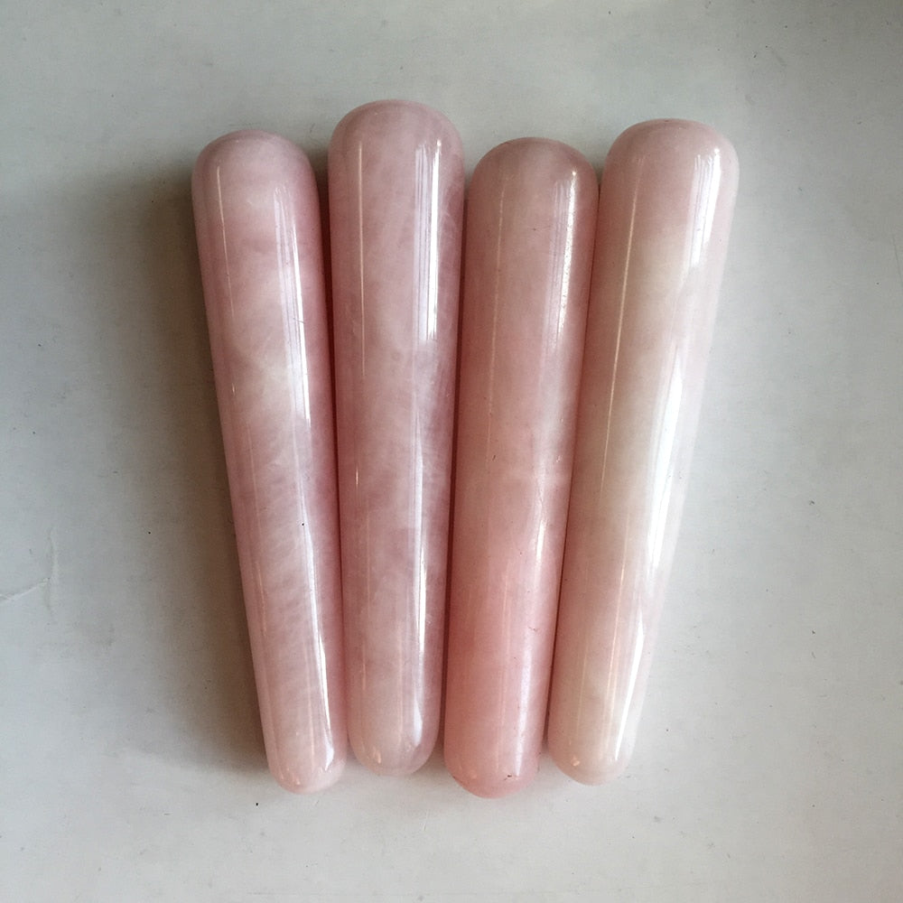 Natural Rose Quartz Gua Sha Massage Wand