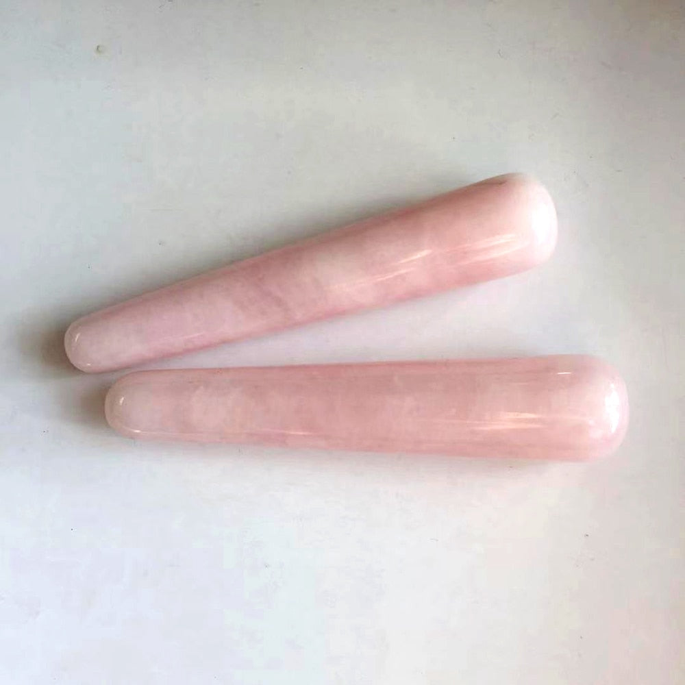 Natural Rose Quartz Gua Sha Massage Wand