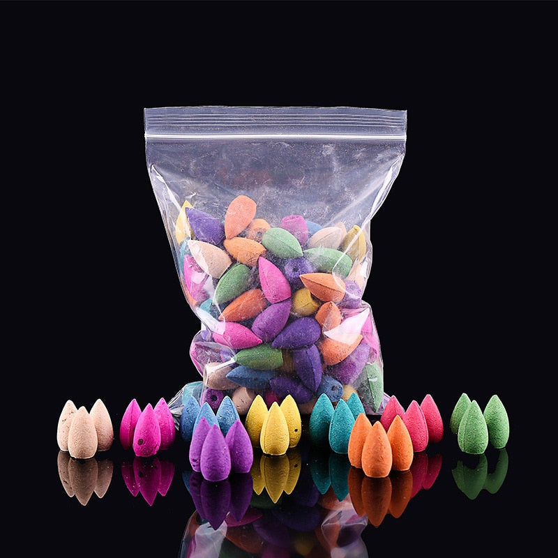 100Pcs Mixed Backflow Incense Cones for Backflow Incense Burner