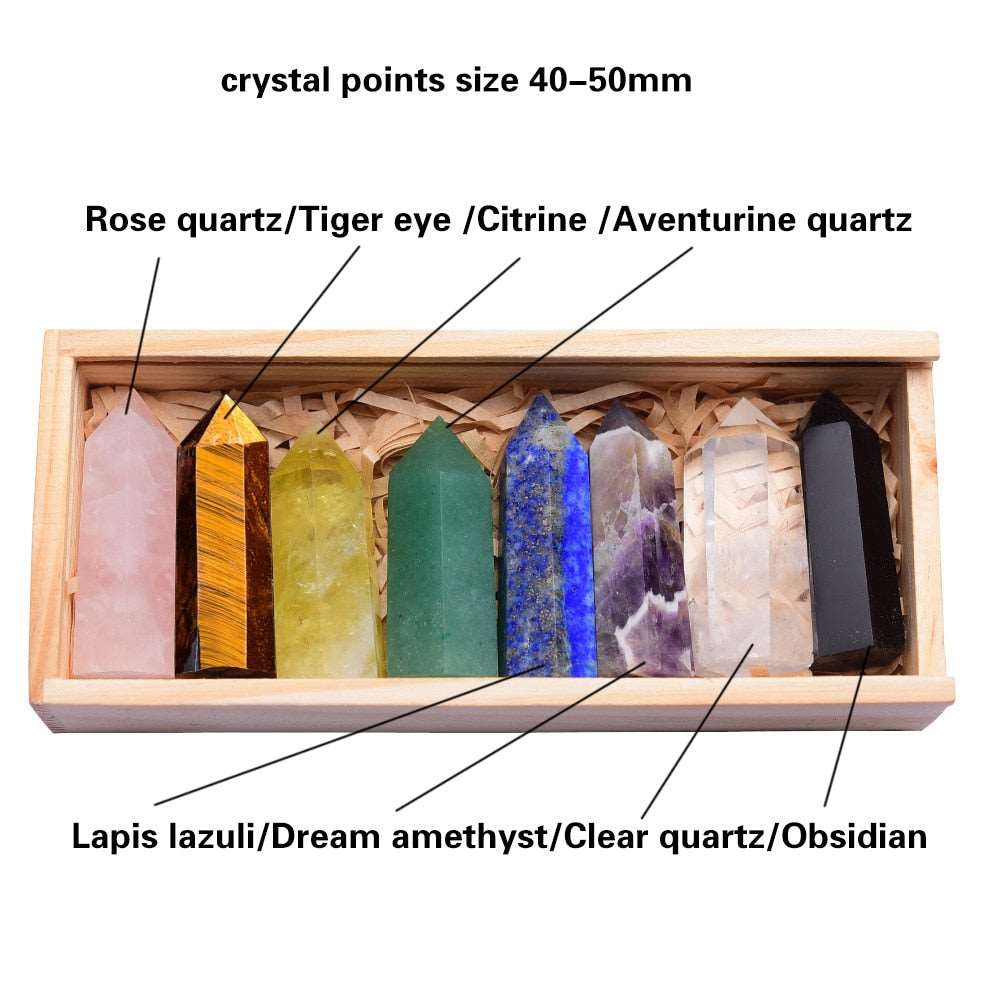 Crystal Point Healing Wand Set