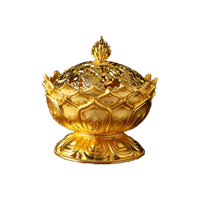 Brass Lotus Flower Incense Burner