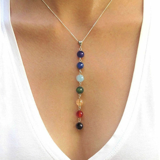 7 Chakras Pendant Chain Necklace
