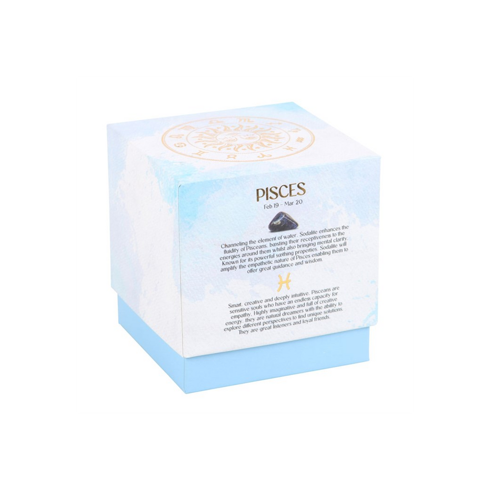 Pisces Gardenia Gemstone Zodiac Candle