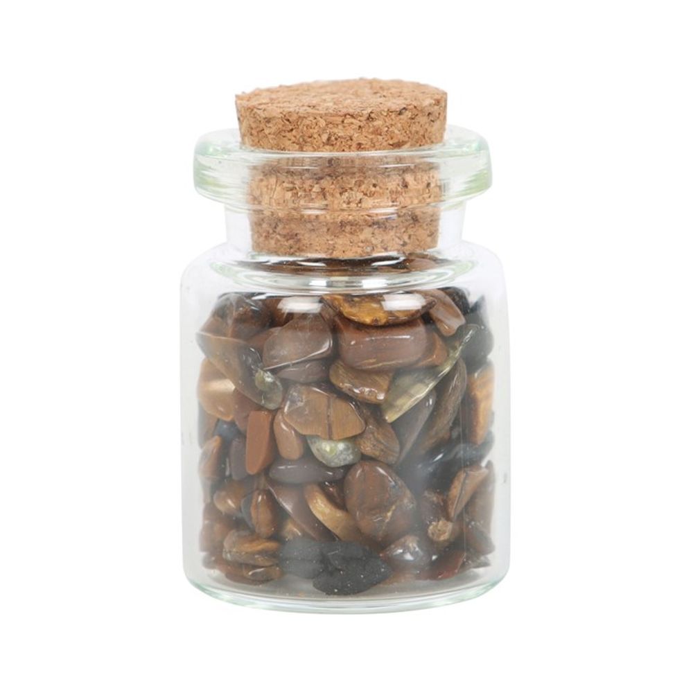 Jar of Confidence Tiger's Eye Crystal in a Matchbox